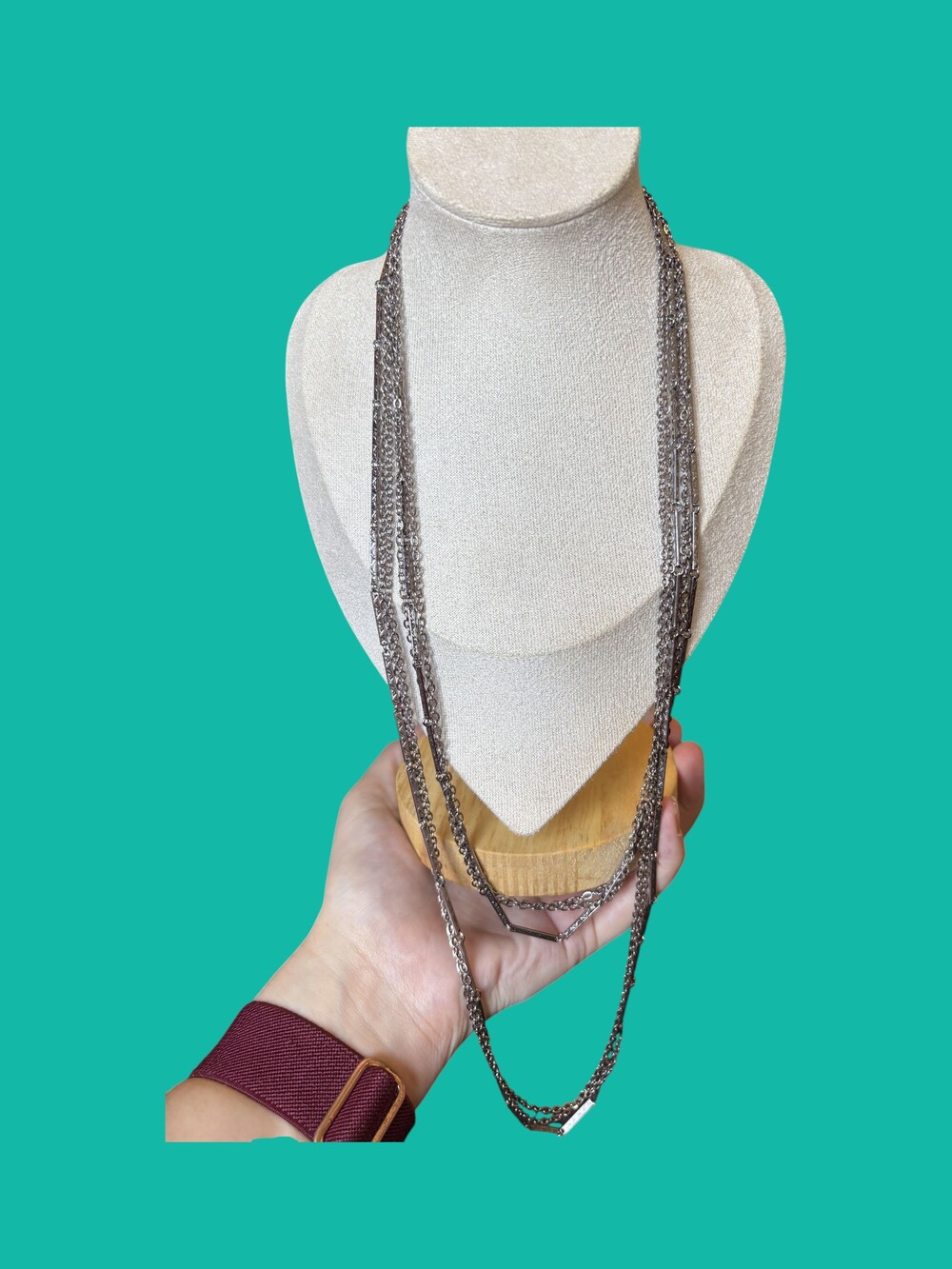 Tiffany & Co. Silver-Tone Multi-Strand Necklace